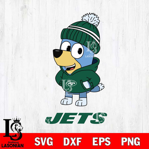 New York Jets Bluey Hoodie Sport Svg Eps Dxf Png File, Digital Download ,Instant Download, Cricut File