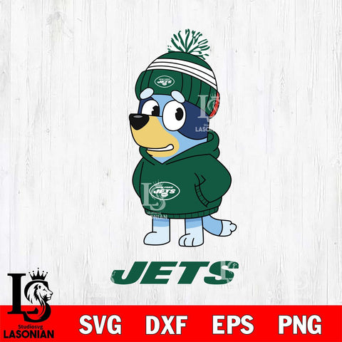 New York Jets Bluey Hoodie rugby Svg Eps Dxf Png File, Digital Download ,Instant Download, Cricut File