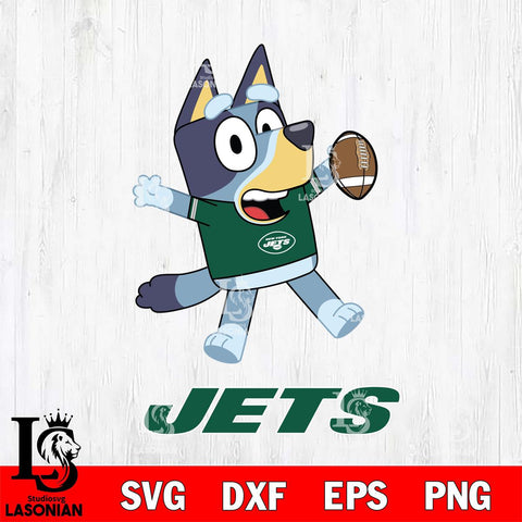 New York Jets Bluey Sport Football Cricut Files,Bluey Svg file,Digital Download ,Instant Download