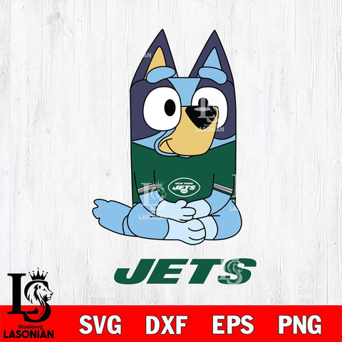 New York Jets Bluey Styles Football Cricut Files,Bluey Svg file,Digital Download ,Instant Download