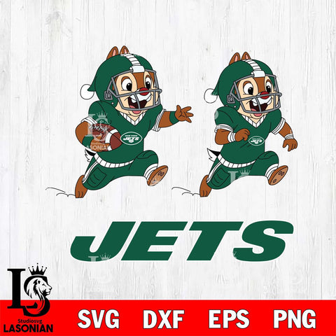 New York Jets Chip & Dale Football Cricut,Christmas SVG DXF EPS PNG FILE, Digital Download,Instant Download, Silhouette