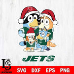 New York Jets Christmas Bluey Family Sport Svg Eps Dxf Png File,Cut Svg Files, Digital File, Sublimation