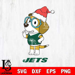New York Jets Christmas Bluey Honey Sport Svg Eps Dxf Png File,Cut Svg Files, Digital File, Sublimation