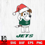 New York Jets Christmas Bluey Jack Sport Svg Eps Dxf Png File,Cut Svg Files, Digital File, Sublimation