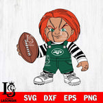 New York Jets Chucky Horror 12 Svg Eps Dxf Png File, NFL svg, Digital Download, Instant Download