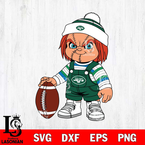 New York Jets Chucky Horror 6 Svg Eps Dxf Png File, NFL svg, Digital Download, Instant Download