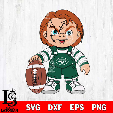 New York Jets Chucky Horror 7 Svg Eps Dxf Png File, NFL svg, Digital Download, Instant Download