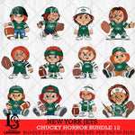 New York Jets Chucky Horror Bundle 12 SVG Svg Eps Dxf Png File, Bundle NFL svg, Digital Download, Instant Download