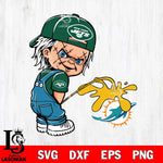 New York Jets Chucky Piss On Miami Dolphins Svg Eps Dxf Png File, Digital Download, Instant Download