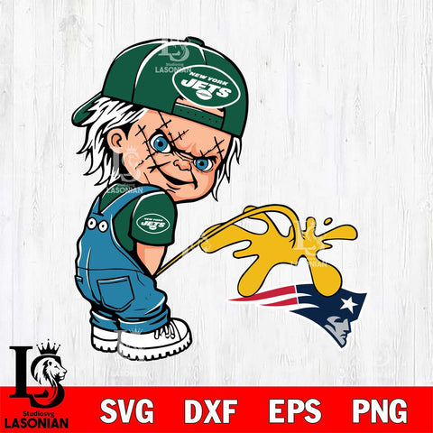 New York Jets Chucky Piss On New England Patriots Svg Eps Dxf Png File, Digital Download, Instant Download