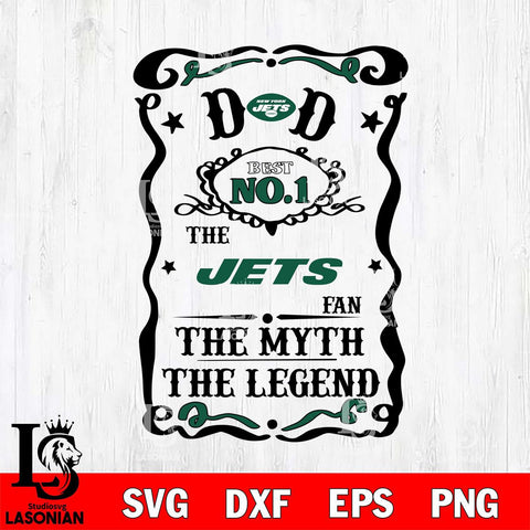 New York Jets Dad The Man The Myth The Legend Svg Eps Dxf Png File, Digital Download, Instant Download