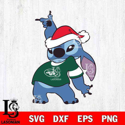 New York Jets Disney Lilo & Stitch Christmas Svg Eps Dxf Png File, Digital Download, Instant Download