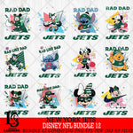 New York Jets Disney Rad Dad NFL Bundle 12 SVG DXF EPS PNG FILE, Father day File Cut,Digital Download,Instant Download,Disney Svg Files