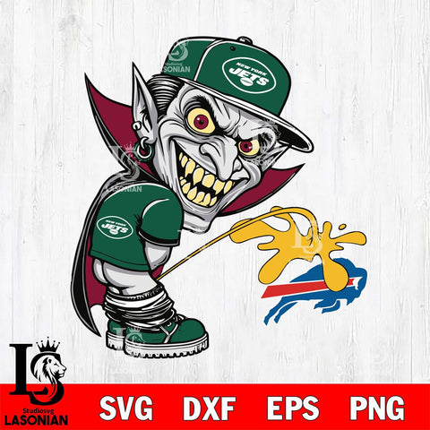 New York Jets Dracula Piss On Buffalo Bills Svg Eps Dxf Png File, Digital Download, Instant Download