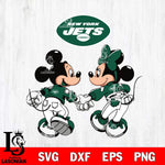 New York Jets Fan Minnie And Mickey Love Svg Eps Dxf Png File, Digital Download, Instant Download
