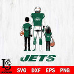 New York Jets Father And Child Football SVG DXF EPS PNG FILE,NFL SVG, Father day Digital Download,Instant Download, Silhouette