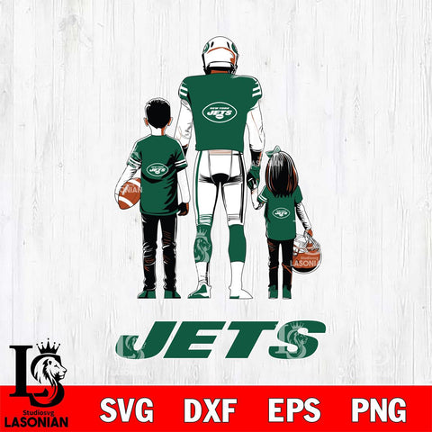 New York Jets Father And Child Football SVG DXF EPS PNG FILE,NFL SVG, Father day Digital Download,Instant Download, Silhouette