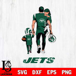 New York Jets Father And Son Football SVG DXF EPS PNG FILE,NFL SVG, Father day Digital Download,Instant Download, Silhouette