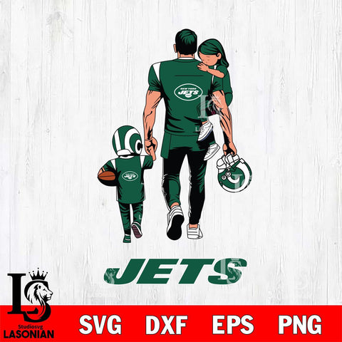 New York Jets Father And Son Football SVG DXF EPS PNG FILE,NFL SVG, Father day Digital Download,Instant Download, Silhouette