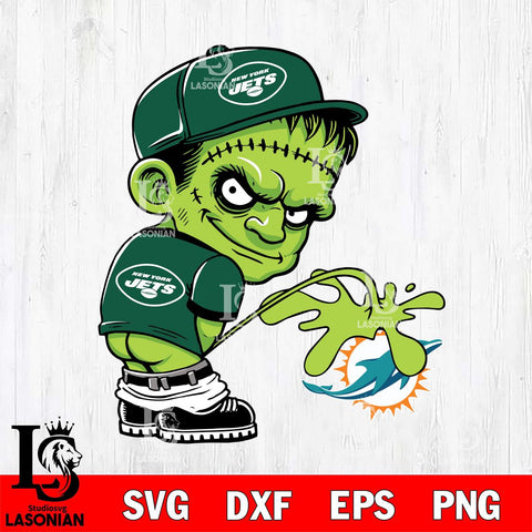 New York Jets Frankenstein Piss On Miami Dolphins Svg Eps Dxf Png File, Digital Download, Instant Download