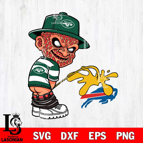 New York Jets Freddy Krueger Piss On Buffalo Bills Svg Eps Dxf Png File, Digital Download, Instant Download