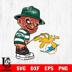 New York Jets Freddy Krueger Piss On Miami Dolphins Svg Eps Dxf Png File, Digital Download, Instant Download