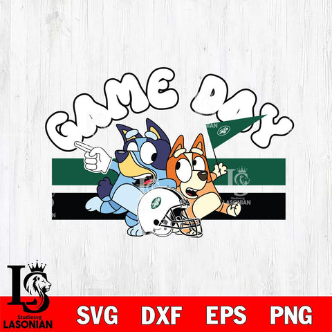 New York Jets Game Day Bluey NFL Svg Eps Dxf Png File, Digital Download, Instant Download