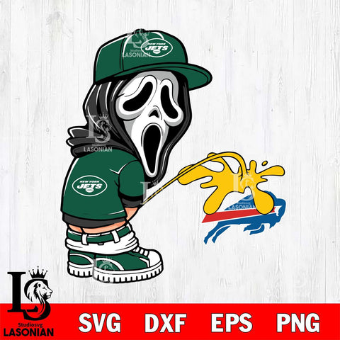 New York Jets Ghostface Piss On Buffalo Bills Svg Eps Dxf Png File, Digital Download, Instant Download