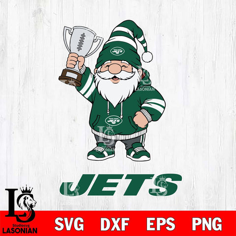New York Jets Gnome Champion File Cut, NFL SVG, Digital Download , CHRISTMAS Criucut , Silhouette
