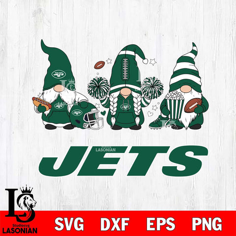 New York Jets Gnome Fan File Cut, NFL SVG, Digital Download , CHRISTMAS Criucut , Silhouette