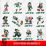 New York Jets Goofy Rugby NFL Bundle 12 SVG DXF EPS PNG FILE,NFL bundle svg ,Football Digital Download,Instant Download, Silhouette