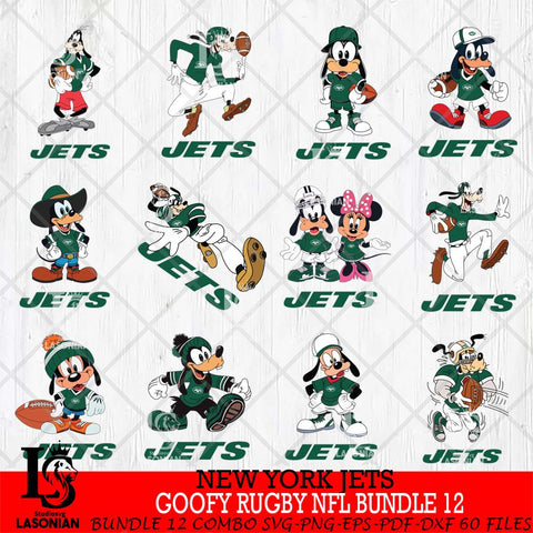 New York Jets Goofy Rugby NFL Bundle 12 SVG DXF EPS PNG FILE,NFL bundle svg ,Football Digital Download,Instant Download, Silhouette