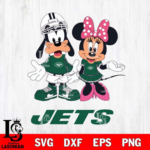 New York Jets Goofy and Minnie mouse Football SVG DXF EPS PNG FILE,NFL Cricut ,Football Digital Download,Instant Download, Silhouette