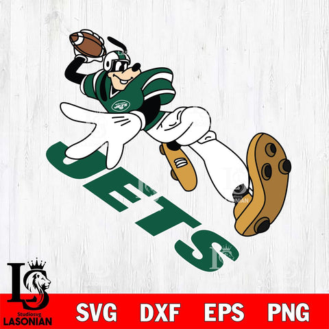 New York Jets Goofy rugby player SVG DXF EPS PNG FILE,NFL Cricut ,Football Digital Download,Instant Download, Silhouette