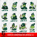 New York Jets Grinch Christmas NFL Bundle 12 Svg Eps Dxf Png File,Cricut svg files, Digital Download, Instant Download