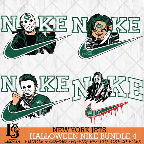 New York Jets Halloween NFL Bundle 4 Svg Eps Dxf Png File, Digital Download, Instant Download