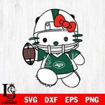 New York Jets Hello Kitty sport 11 Svg Eps Dxf Png File, Digital Download, Instant Download