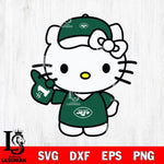New York Jets Hello Kitty sport 5 Svg Eps Dxf Png File, Digital Download, Instant Download