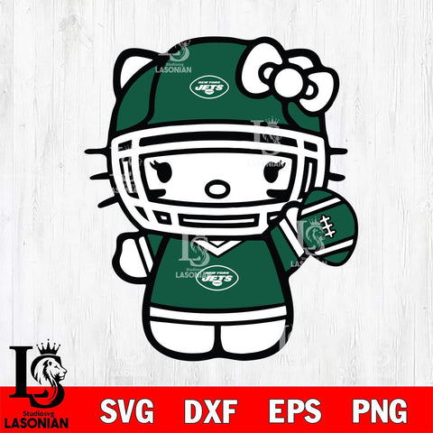 New York Jets Hello Kitty sport 6 Svg Eps Dxf Png File, Digital Download, Instant Download