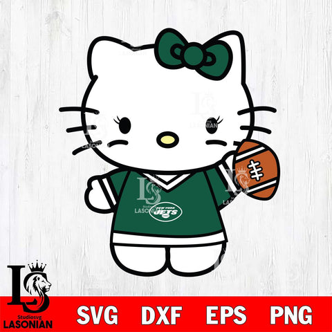 New York Jets Hello Kitty sport 7 Svg Eps Dxf Png File, Digital Download, Instant Download