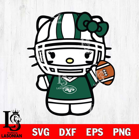 New York Jets Hello Kitty sport 9 Svg Eps Dxf Png File, Digital Download, Instant Download