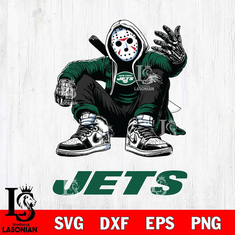 New York Jets Jason Voorhees Halloween SVG Svg Eps Dxf Png File, Digital Download, Instant Download