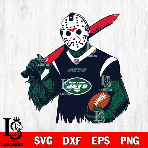 New York Jets Jason Voorhees Horror 11 Svg Eps Dxf Png File, NFL svg, Digital Download, Instant Download
