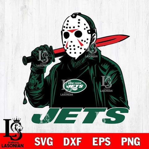 New York Jets Jason Voorhees Horror 12 Svg Eps Dxf Png File, NFL svg, Digital Download, Instant Download