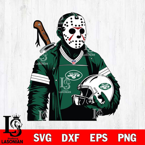 New York Jets Jason Voorhees Horror 2 Svg Eps Dxf Png File, NFL svg, Digital Download, Instant Download