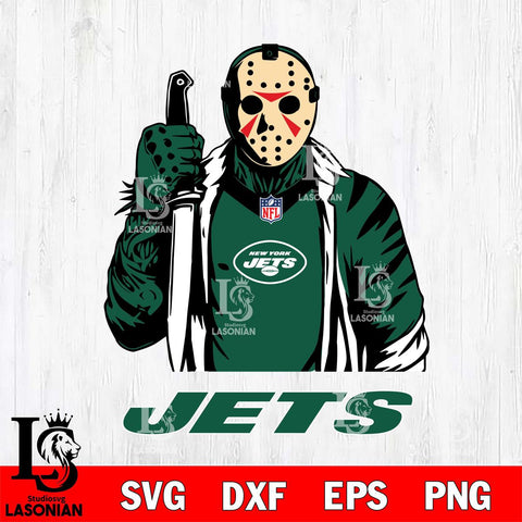 New York Jets Jason Voorhees Horror 3 Svg Eps Dxf Png File, NFL svg, Digital Download, Instant Download