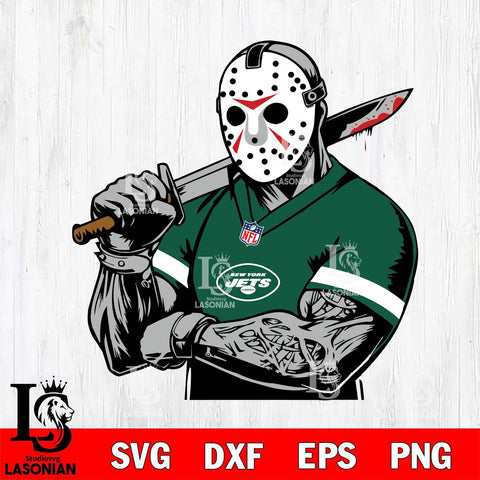 New York Jets Jason Voorhees Horror 6 Svg Eps Dxf Png File, NFL svg, Digital Download, Instant Download