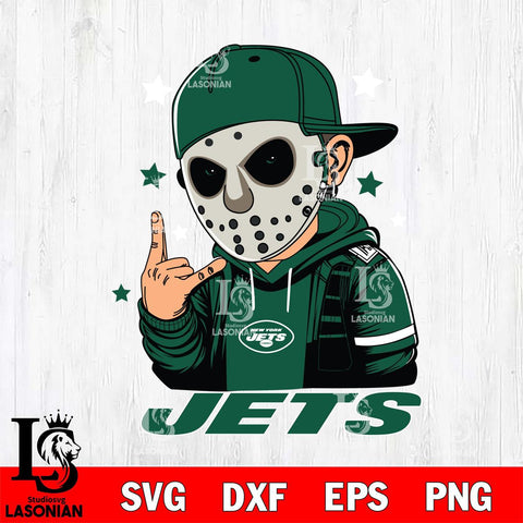 New York Jets Jason Voorhees Horror 9 Svg Eps Dxf Png File, NFL svg, Digital Download, Instant Download