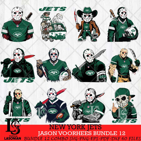 New York Jets Jason Voorhees Horror Bundle 12 SVG Svg Eps Dxf Png File,Bundle NFL svg, Digital Download, Instant Download