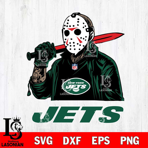 New York Jets Jason Voorhees Horror Halloween Svg Eps Dxf Png File, Digital Download, Instant Download